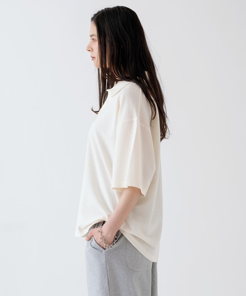 NULL(ヌル)の「【nl】【Unisex】鹿の子 ポロシャツ(ポロシャツ・メンズ・アイボリー/チャコール・MEDIUM/LARGE)」の11枚目の写真