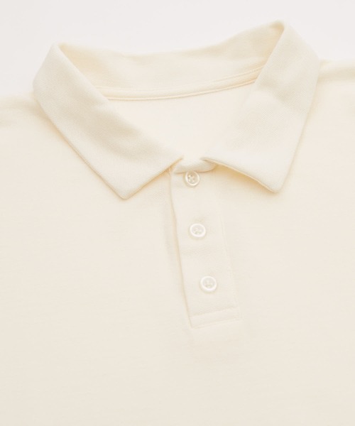 NULL(ヌル)の「【nl】【Unisex】鹿の子 ポロシャツ(ポロシャツ・メンズ・アイボリー/チャコール・MEDIUM/LARGE)」の8枚目の写真