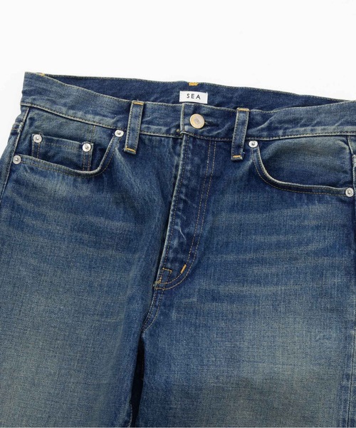 SEA(シー)の「VINTAGE デニムトラウザーズ(デニムパンツ・レディース・インディゴブルー/ライトブルー・1/0)」の6枚目の写真