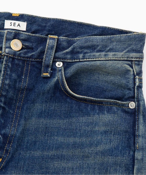 SEA(シー)の「VINTAGE デニムトラウザーズ(デニムパンツ・レディース・インディゴブルー/ライトブルー・1/0)」の7枚目の写真
