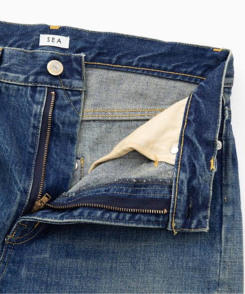 SEA(シー)の「VINTAGE デニムトラウザーズ(デニムパンツ・レディース・インディゴブルー/ライトブルー・1/0)」の8枚目の写真