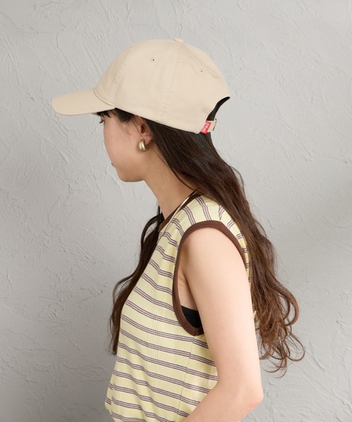 Manhattan Portage（マンハッタンポーテージ）の「[MANHATTAN PORTAGE/マンハッタンポーテージ] ウォッシュ加工 コットンツイル 6Pキャップ（キャップ・レディース・ベージュ/チャコールグレー/ブラック・F）」の17枚目の写真