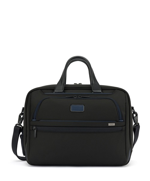 TUMI(トゥミ)の「TUMI ALPHA (アルファ) インターナショナル・オーガナイザー・ブリーフ(A4/PC15インチまで対応)(ビジネスバッグ・メンズ・ブラック×ブルー・FREE)」の1枚目の写真