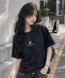 デプス C クラブロゴ ウォッシング 半袖Tシャツ グレー