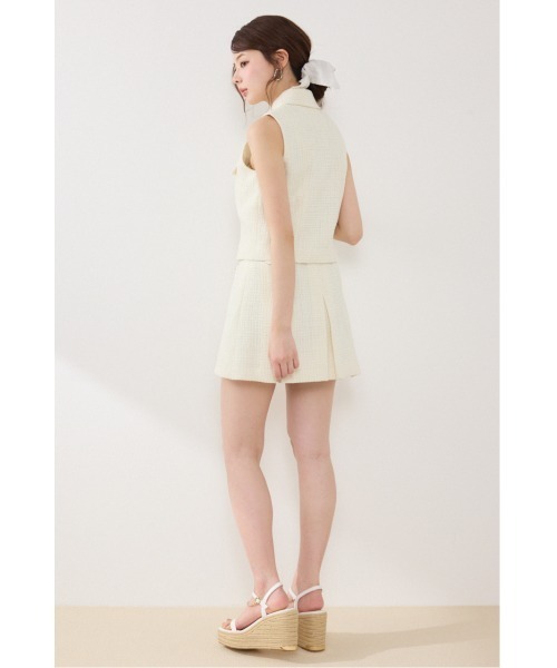 rienda（リエンダ）の「【AKB48着用】ノースリーブツイードトップス　春服 夏服（ベスト・レディース・ブルー/ブラック/アイボリー・MEDIUM/SMALL）」の17枚目の写真