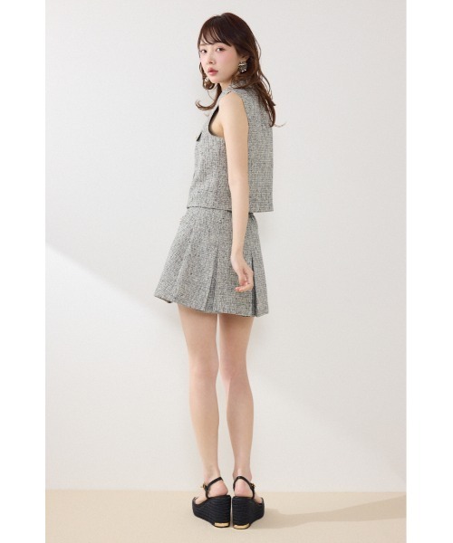rienda（リエンダ）の「【AKB48着用】ノースリーブツイードトップス　春服 夏服（ベスト・レディース・ブルー/ブラック/アイボリー・MEDIUM/SMALL）」の10枚目の写真