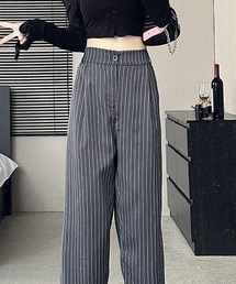 ピンストライプハイウエストスラックス