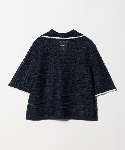 UNITED ARROWS(ユナイテッドアローズ)の「アイレット バイカラー ニット(ニット/セーター・レディース・ネイビー/オフホワイト・FREE)」の12枚目の写真