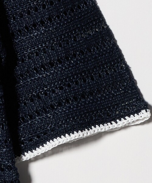 UNITED ARROWS(ユナイテッドアローズ)の「アイレット バイカラー ニット(ニット/セーター・レディース・ネイビー/オフホワイト・FREE)」の14枚目の写真