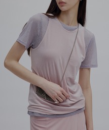 Ameri（アメリ）の「MEDI SHEER VELOUR SET TOP（Tシャツ/カットソー）」