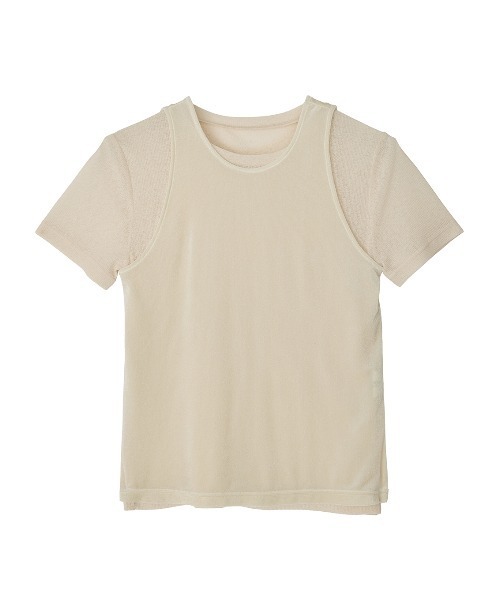 Ameri(アメリ)の「MEDI SHEER VELOUR SET TOP(Tシャツ/カットソー・レディース・アイボリー/ピンク/ブラウン・FREE)」の18枚目の写真