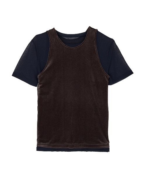 Ameri(アメリ)の「MEDI SHEER VELOUR SET TOP(Tシャツ/カットソー・レディース・アイボリー/ピンク/ブラウン・FREE)」の19枚目の写真