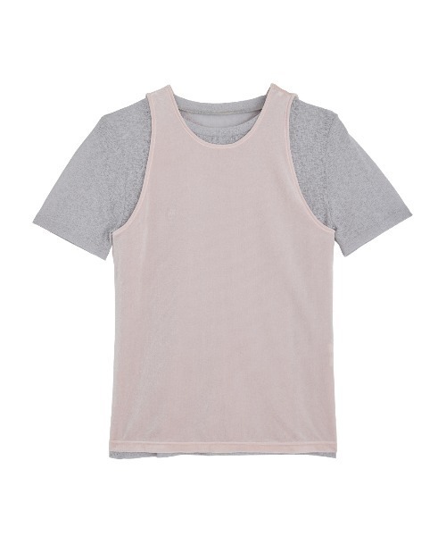 Ameri(アメリ)の「MEDI SHEER VELOUR SET TOP(Tシャツ/カットソー・レディース・アイボリー/ピンク/ブラウン・FREE)」の20枚目の写真