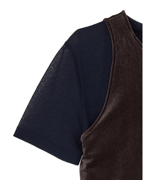 Ameri(アメリ)の「MEDI SHEER VELOUR SET TOP(Tシャツ/カットソー・レディース・アイボリー/ピンク/ブラウン・FREE)」の22枚目の写真