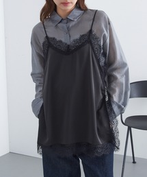 【MAGASIN DE MODE Chou Chou】サテンレースキャミ レイヤード XNN