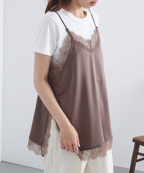 MAGASIN DE MODE Chou Chou(マガジンデモードシュシュ)の「【MAGASIN DE MODE Chou Chou】サテンレースキャミ レイヤード XNN(キャミソール・レディース・ブラック/アイボリー/ブラウン・FREE)」の17枚目の写真