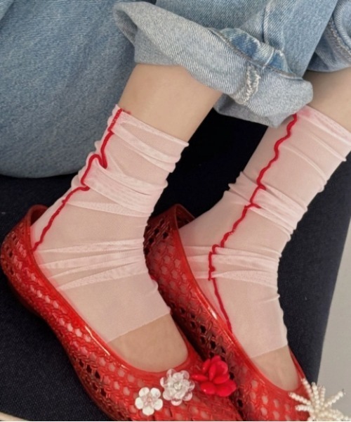 Vipoa(ヴィポア)の「SHEER LEG WARMER(レッグウォーマー・レディース・ホワイト/パープル/ブルー/グリーン/ピンク・FREE)」の1枚目の写真