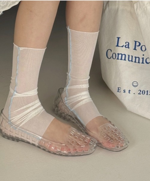 Vipoa(ヴィポア)の「SHEER LEG WARMER(レッグウォーマー・レディース・ホワイト/パープル/ブルー/グリーン/ピンク・FREE)」の9枚目の写真