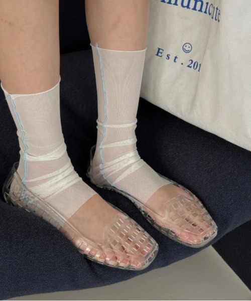 Vipoa(ヴィポア)の「SHEER LEG WARMER(レッグウォーマー・レディース・ホワイト/パープル/ブルー/グリーン/ピンク・FREE)」の10枚目の写真