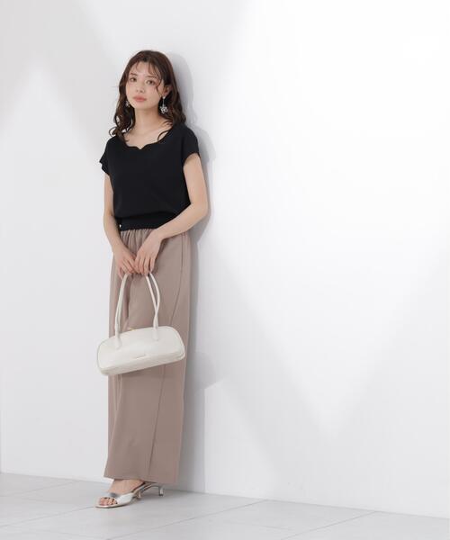 PROPORTION BODY DRESSING(プロポーションボディドレッシング)の「<ウォッシャブル/UVカット/接触冷感>総針ハートカットフレンチスリーブニット / 1216270600(ニット/セーター・レディース・ホワイト/レッド/グレー/ブルー/ブラック・FREE)」の8枚目の写真