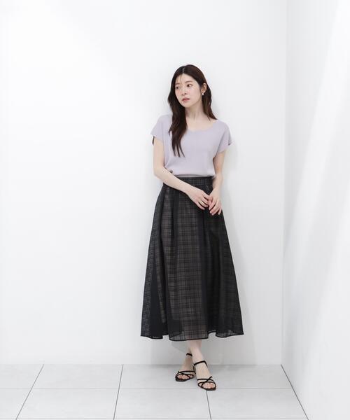 PROPORTION BODY DRESSING(プロポーションボディドレッシング)の「<ウォッシャブル/UVカット/接触冷感>総針ハートカットフレンチスリーブニット / 1216270600(ニット/セーター・レディース・ホワイト/レッド/グレー/ブルー/ブラック・FREE)」の10枚目の写真