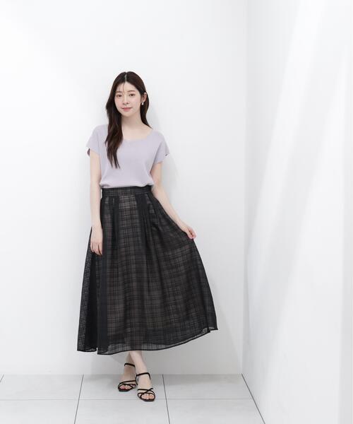 PROPORTION BODY DRESSING(プロポーションボディドレッシング)の「<ウォッシャブル/UVカット/接触冷感>総針ハートカットフレンチスリーブニット / 1216270600(ニット/セーター・レディース・ホワイト/レッド/グレー/ブルー/ブラック・FREE)」の11枚目の写真