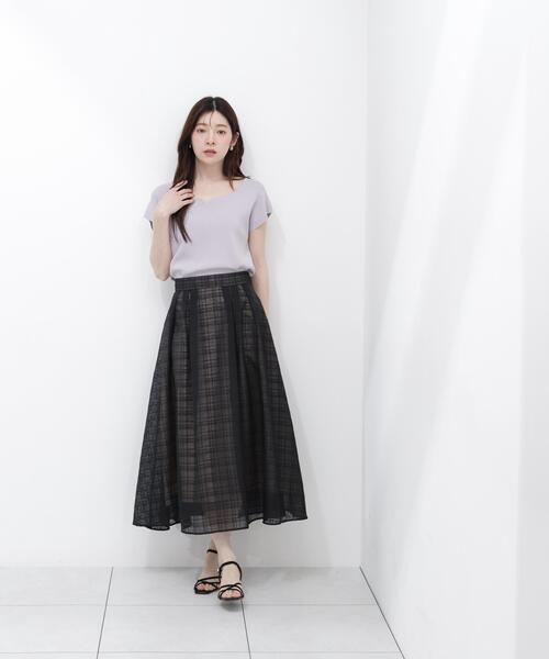 PROPORTION BODY DRESSING(プロポーションボディドレッシング)の「<ウォッシャブル/UVカット/接触冷感>総針ハートカットフレンチスリーブニット / 1216270600(ニット/セーター・レディース・ホワイト/レッド/グレー/ブルー/ブラック・FREE)」の12枚目の写真