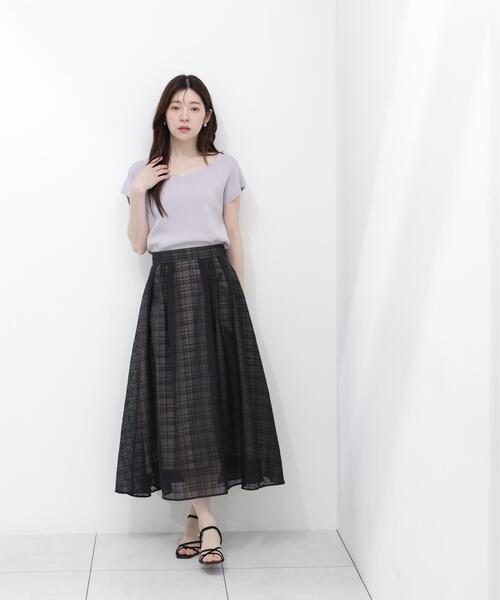 PROPORTION BODY DRESSING(プロポーションボディドレッシング)の「<ウォッシャブル/UVカット/接触冷感>総針ハートカットフレンチスリーブニット / 1216270600(ニット/セーター・レディース・ホワイト/レッド/グレー/ブルー/ブラック・FREE)」の18枚目の写真