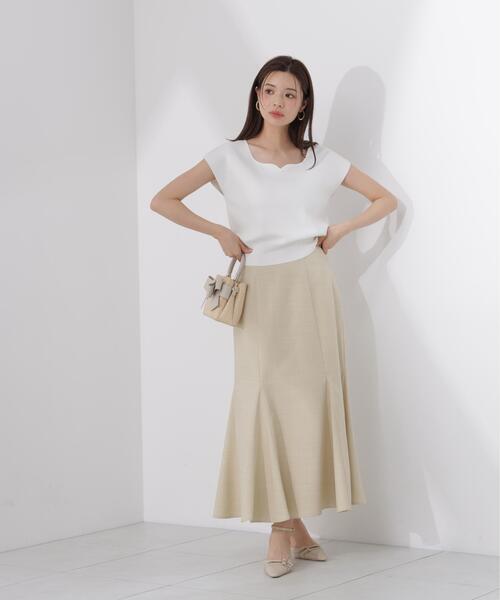 PROPORTION BODY DRESSING(プロポーションボディドレッシング)の「<ウォッシャブル/UVカット/接触冷感>総針ハートカットフレンチスリーブニット / 1216270600(ニット/セーター・レディース・ホワイト/レッド/グレー/ブルー/ブラック・FREE)」の17枚目の写真
