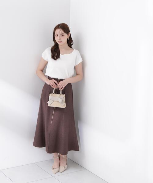 PROPORTION BODY DRESSING(プロポーションボディドレッシング)の「<ウォッシャブル/UVカット/接触冷感>総針ハートカットフレンチスリーブニット / 1216270600(ニット/セーター・レディース・ホワイト/レッド/グレー/ブルー/ブラック・FREE)」の18枚目の写真