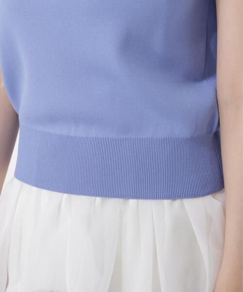 PROPORTION BODY DRESSING(プロポーションボディドレッシング)の「<ウォッシャブル/UVカット/接触冷感>総針ハートカットフレンチスリーブニット / 1216270600(ニット/セーター・レディース・ホワイト/レッド/グレー/ブルー/ブラック・FREE)」の8枚目の写真