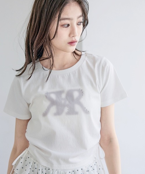 twinRサイドシャーリングTシャツ（Tシャツ/カットソー）｜repipi