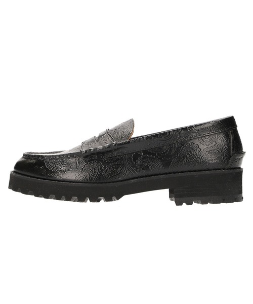 The Kenford Fineshoes（ケンフォードファインシューズ）の「(The Kenford Fineshoes)TANK SOLE LOAFERSBLACK PAISLEY（ローファー・レディース・ブラック・24.5cm/25cm/24cm/23.5cm/23cm）」の2枚目の写真