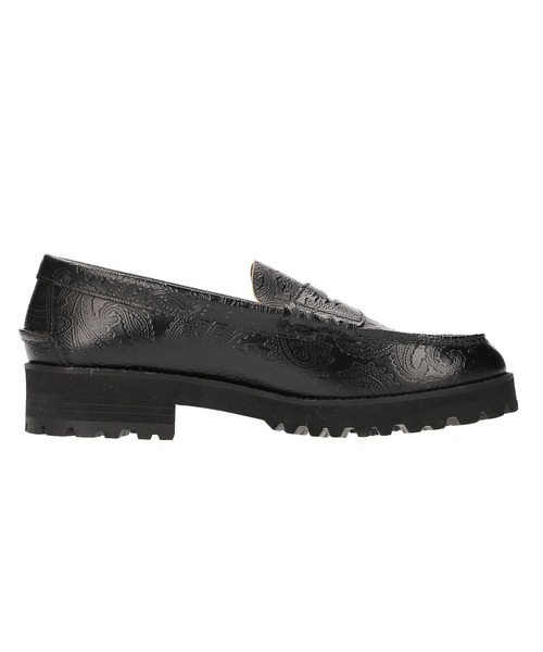 The Kenford Fineshoes（ケンフォードファインシューズ）の「(The Kenford Fineshoes)TANK SOLE LOAFERSBLACK PAISLEY（ローファー・レディース・ブラック・24.5cm/25cm/24cm/23.5cm/23cm）」の3枚目の写真
