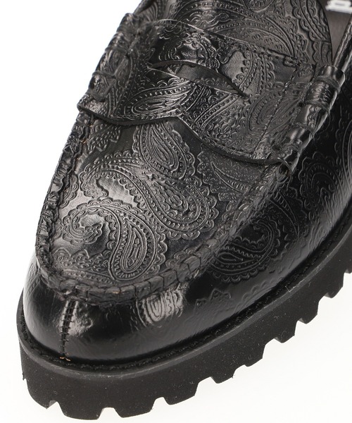 The Kenford Fineshoes（ケンフォードファインシューズ）の「(The Kenford Fineshoes)TANK SOLE LOAFERSBLACK PAISLEY（ローファー・レディース・ブラック・24.5cm/25cm/24cm/23.5cm/23cm）」の6枚目の写真