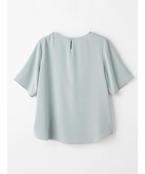 Perfect Suit FActory(パーフェクトスーツファクトリー)の「【接触冷感/ウォッシャブル】アシメデザイン デシンブラウス(Tシャツ/カットソー・レディース・オフホワイト/イエロー/サックスブルー・M/L/S)」の10枚目の写真