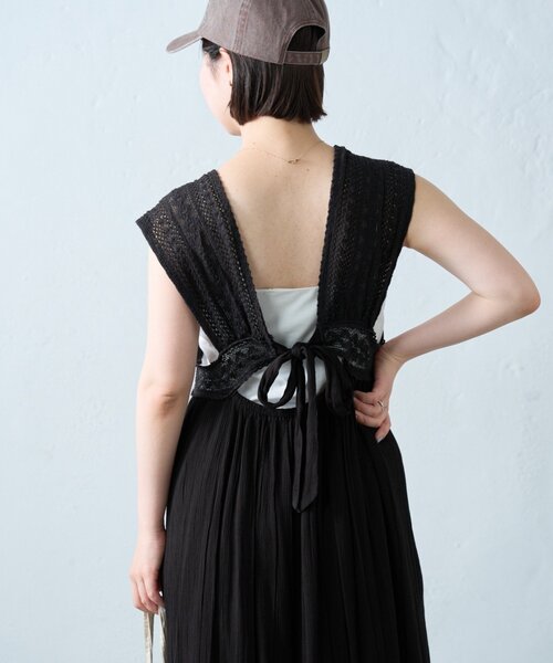 CIAOPANIC TYPY(チャオパニックティピー)の「【willow】レース切替バックシャンワンピース(ワンピース・レディース・ブラック/カーキ・ONE SIZE)」の12枚目の写真