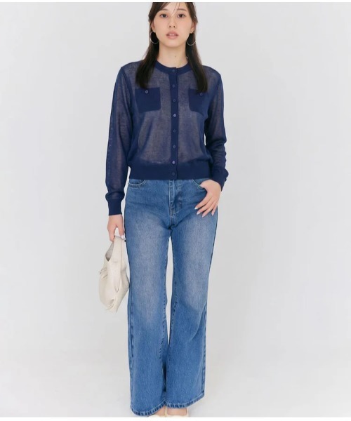 BLUE×PALANG（ブルーパラン）の「SHEER POCKET CARDIGAN（カーディガン/ボレロ・レディース・ライトブルー/スカイブルー/ロイヤルブルー/ネイビー・FREE）」の14枚目の写真