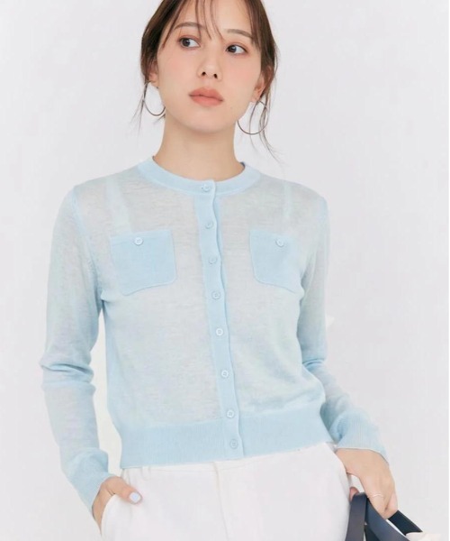 BLUE×PALANG（ブルーパラン）の「SHEER POCKET CARDIGAN（カーディガン/ボレロ・レディース・ライトブルー/スカイブルー/ロイヤルブルー/ネイビー・FREE）」の22枚目の写真