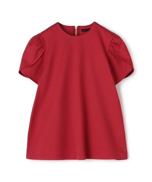 TOMORROWLAND collection(トゥモローランドコレクション)の「【WEB先行予約】コットンスティッチ ペタルスリーブプルオーバー(Tシャツ/カットソー・レディース・ダークブラウン/レッド・36)」の2枚目の写真