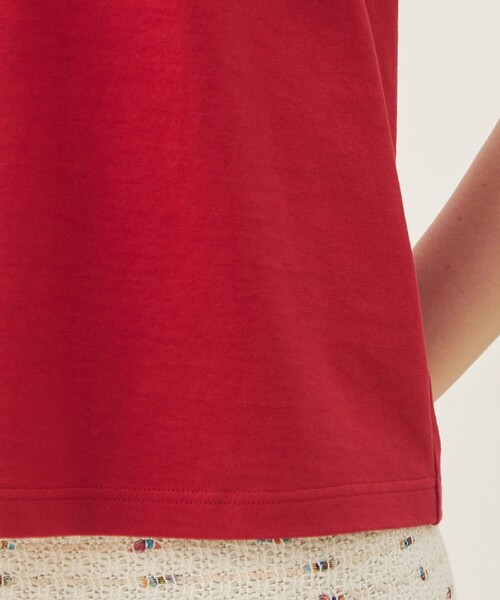 TOMORROWLAND collection(トゥモローランドコレクション)の「【WEB先行予約】コットンスティッチ ペタルスリーブプルオーバー(Tシャツ/カットソー・レディース・ダークブラウン/レッド・36)」の12枚目の写真
