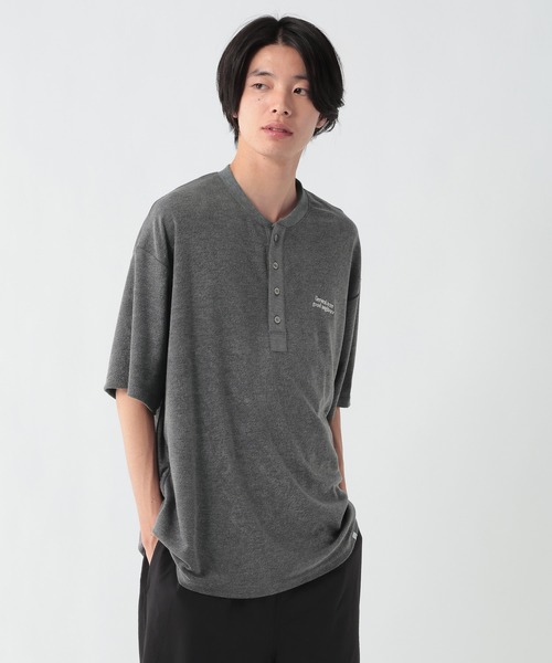 GEORGE'S(ジョージズ)の「パイルヘンリーTシャツ(Tシャツ/カットソー・メンズ・チャコールグレー/ネイビー・MEDIUM/LARGE)」の3枚目の写真