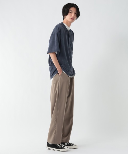 GEORGE'S(ジョージズ)の「パイルヘンリーTシャツ(Tシャツ/カットソー・メンズ・チャコールグレー/ネイビー・MEDIUM/LARGE)」の10枚目の写真