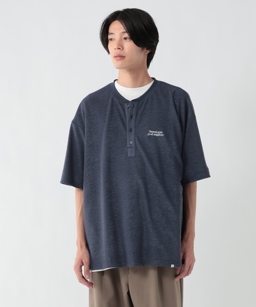 GEORGE'S(ジョージズ)の「パイルヘンリーTシャツ(Tシャツ/カットソー・メンズ・チャコールグレー/ネイビー・MEDIUM/LARGE)」の14枚目の写真
