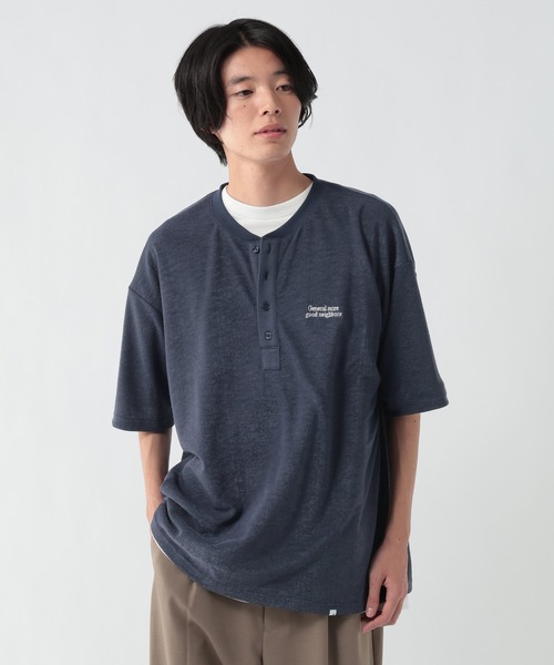 GEORGE'S(ジョージズ)の「パイルヘンリーTシャツ(Tシャツ/カットソー・メンズ・チャコールグレー/ネイビー・MEDIUM/LARGE)」の15枚目の写真