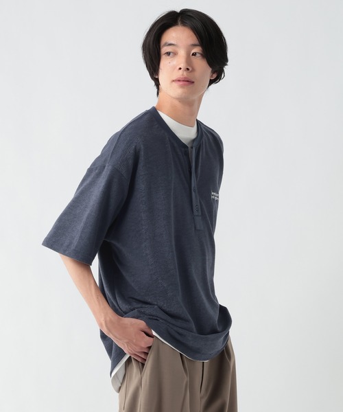 GEORGE'S(ジョージズ)の「パイルヘンリーTシャツ(Tシャツ/カットソー・メンズ・チャコールグレー/ネイビー・MEDIUM/LARGE)」の17枚目の写真