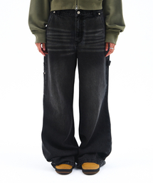 SEMIWIDE DENIM PANTS BLACK