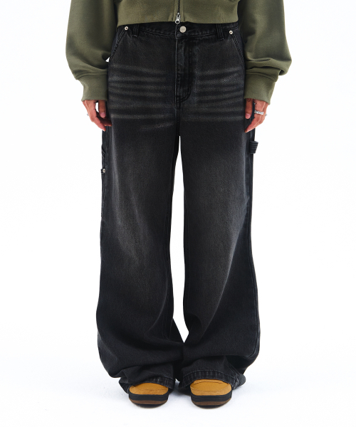 AMESWORLDWIDE(アメスワールドワイド)の「SEMIWIDE DENIM PANTS BLACK(デニムパンツ・レディース・その他・SMALL/MEDIUM/LARGE)」の1枚目の写真