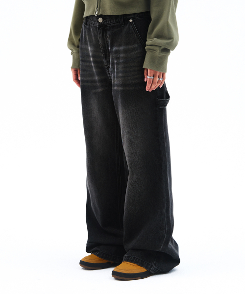 AMESWORLDWIDE(アメスワールドワイド)の「SEMIWIDE DENIM PANTS BLACK(デニムパンツ・レディース・その他・SMALL/MEDIUM/LARGE)」の2枚目の写真