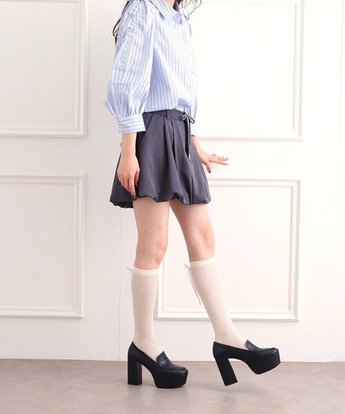 ESPERANZA(エスペランサ)の「【ラク盛り/約12cm】ラク盛り厚底ローファー(パンプス・レディース・アイボリー/ブルー系その他4/ブラック・24.5cm/24.0cm/23.5cm/23.0cm/22.5cm)」の9枚目の写真